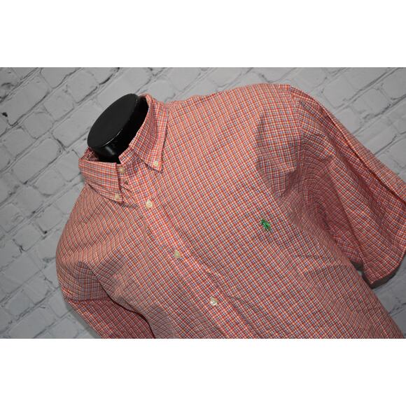 Polo Ralph Lauren Other - Polo Ralph Lauren Dress Shirt Men 3XB BIG Classic Orange Blue Cotton